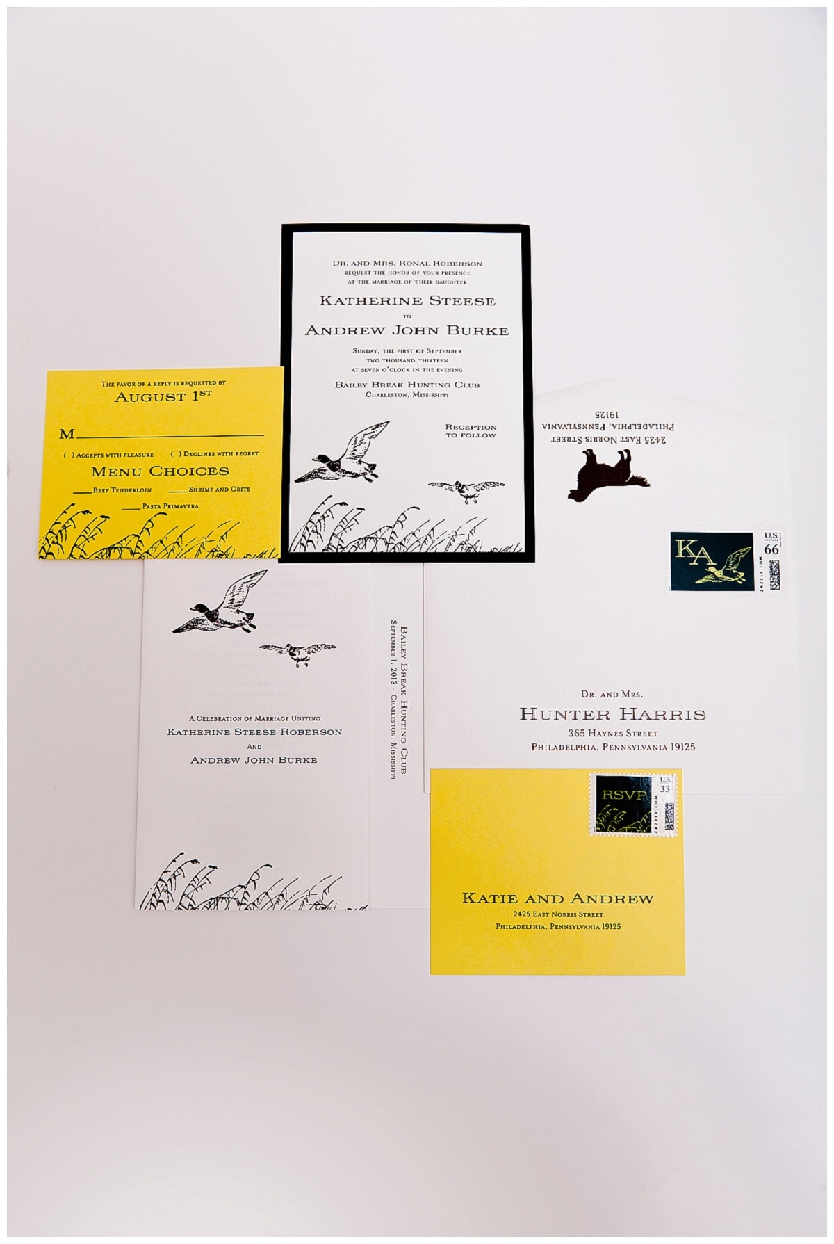 duck wedding invitations