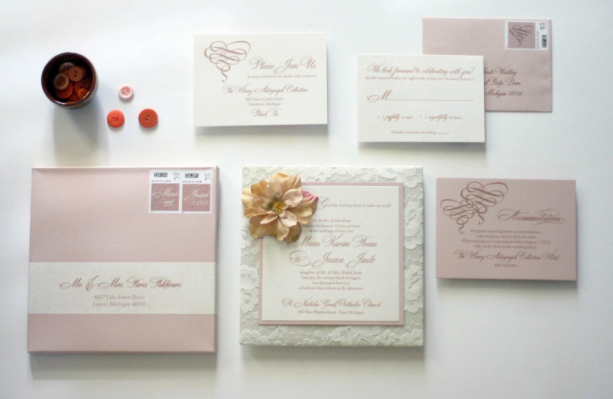 C-lace wedding invitations