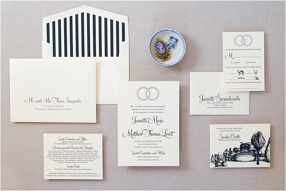 greek wedding crown invitations