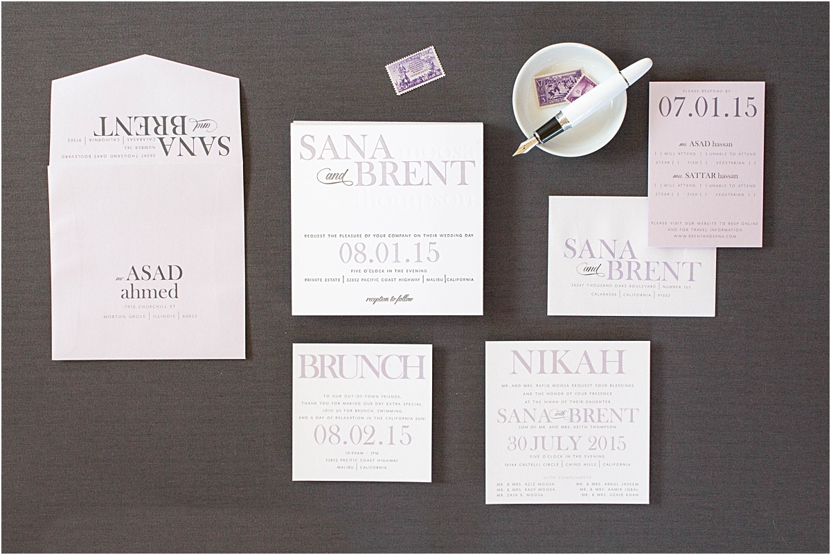 typography letterpress invitations